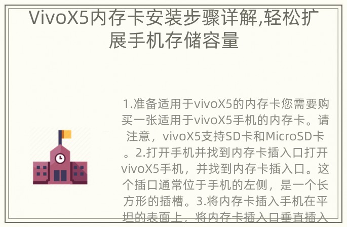 VivoX5内存卡安装步骤详解,轻松扩展手机存储容量